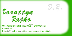 dorottya rajko business card